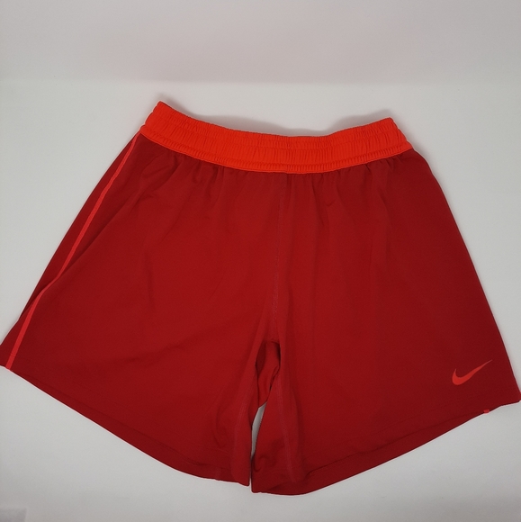 Women's Nike Dri-Fit Red Athletic Running Shorts - Picture 1 of 5